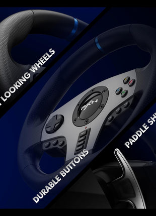 PXN Racing Wheel - Steering Wheel V9 Driving Wheel 270°/ 900° Degree Vibration Gaming Steering Wheel with Shifter and Pedal for PS4, PC, PS3, Xbox Series X|S, Xbox One(V9)