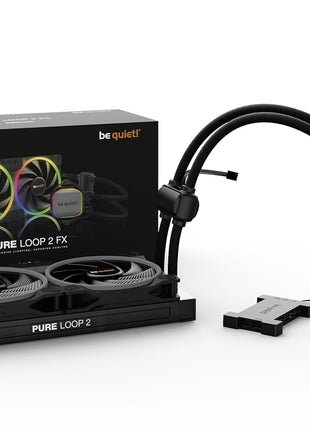 be quiet! Pure Loop 2 FX 280mm, CPU Liquid Cooler for Intel Core i3/i5/i7 or AMD Ryzen 3/5/7, ARGB LED Illumination, 2X Light Wings PWM high-Speed Fan -BW014