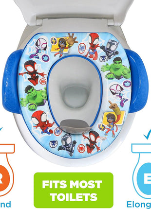 Spidey and His Amazing Friends "Team Up" Soft Potty Seat and Potty Training Seat - Soft Cushion, Baby Potty Training, Safe, Easy to Clean