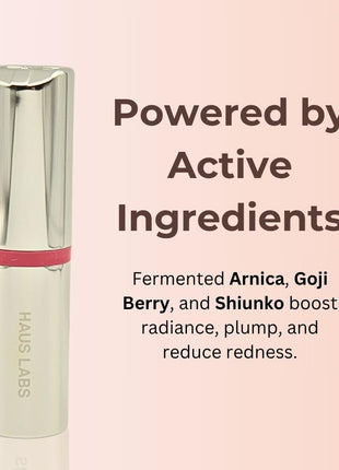 Haus Labs Color Fuse Longwear Hydrating Glassy Lip + Cheek Blush Balm Stick - Glassy Rosette