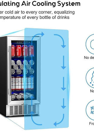 AAOBOSI 24 Inch Dual Zone Wine and Beverage Cooler,19 Bottles & 88 Cans Upgraded Wine Fridge,Built-in and Freestanding,Removable Fashion Wooden Frame,Intelligent Digital Temperatrue Control,Low Noise