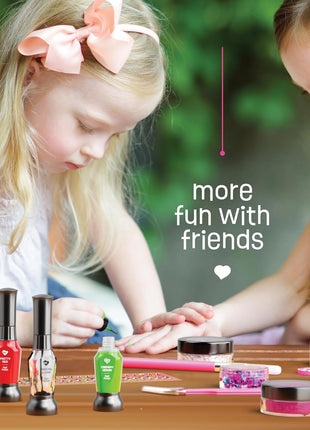 Nail Art Studio for Girls - Birthday Gift - Nail Polish Kit for Kids Ages 7-12 Years Old - Girl Gifts Ideas - Gift Set - Girly Stuff - Polish, Pens, Glitter, Stickers, Gems, Filer - 8 9 10 11 12 Year