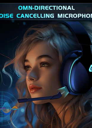 2.4GHz Wireless Gaming Headset for PS5, PS4 Fortnite & Call of Duty/FPS Gamers, PC, Nintendo Switch, Bluetooth 5.3 Gaming Headphones with Noise Canceling Mic, Stereo Sound, 40+Hr Battery -White