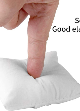 4pc-Velvet Small Bracelet/Watch Pillow Jewelry Displays (White)