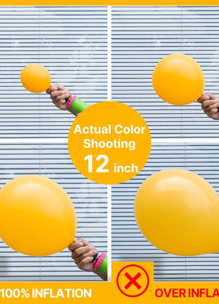 PartyWoo Mustard Yellow Balloons 100pcs Different Sizes of 18 12 10 5 Inch Yellow Fall Balloon Arch Kit for Birthday Engagement Baby Shower Bee Sunflower Little Cutie Party Decorations Yellow Y10