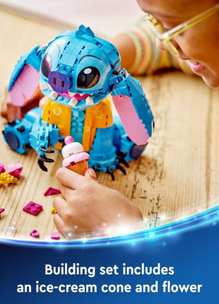 LEGO Disney Stitch Toy Building Kit, Disney Toy for 9 Year Old Kids, Buildable Figure with Ice Cream Cone, Fun Gift for Girls, Boys and Lovers of The Hit Movie Lilo and Stitch, 43249