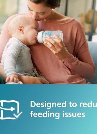 Philips Avent Anti-Colic Nipples, Medium Flow, BPA-Free, 4-Pack | For Ages 3 Month+, Reduces Colic and Gas with Anti-Colic Valve, Secure Latch, Ribbed Collapse-Free Design, SCY763/44