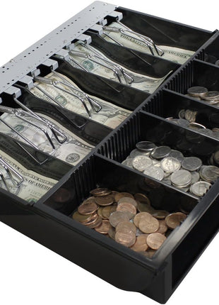 Adesso MRP-16CD Electronic cash drawer, Removable Cash Tray, Stainless Steel, 16 inch