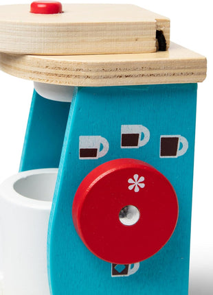 Melissa & Doug 11-Piece Brew and Serve Wooden Coffee Maker Set - Play Kitchen Accessories Pretend Play Kitchen Accessories Kids Coffee Maker Set for Girls and Boys