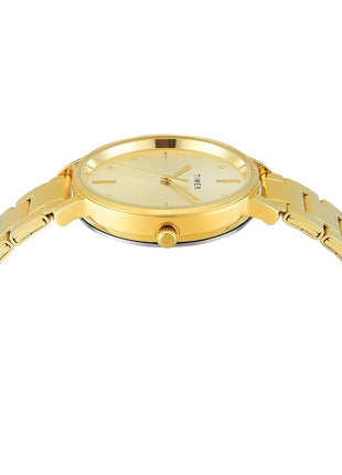 TIMEX Champagne Round Dial Analog Women's Watch - TWEL15829