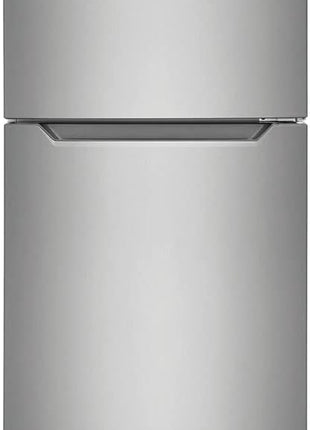 Frigidaire 10.1 Cu. Ft. Compact ADA Top Freezer Refrigerator in Brushed Steel with Electronic Control Panel, Reversible Door Swing, ENERGY STAR