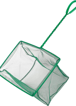 Pawfly Aquarium Fish Net with Braided Metal Handle Square Net with Soft Fine Mesh Sludge Food Residue Wastes Skimming Cleaning Net for Fish Tanks Small Koi Ponds and Pools