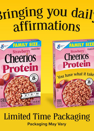 Cheerios Protein Cereal, Strawberry, 8g Protein, Family Size, 15 oz