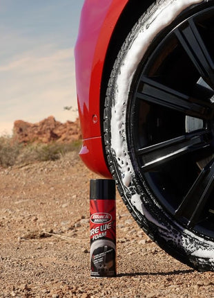 Black Magic 800002220 Tire Wet Foam, 18 oz. - Specially Formulated Thick Tire Spray Foam Clings to Tires to Dissolve and Clean Dirt While Shining and Protecting All In One Step