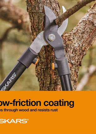 Fiskars 28 inch Loppers for Tree Trimming, Heavy Duty, Rust-Resistant Sharp Bypass Steel Blade Loppers, Branch Cutter up to 1.5 inch Diameter Cut Capacity, Shock-Absorbing Handle, Garden Tools