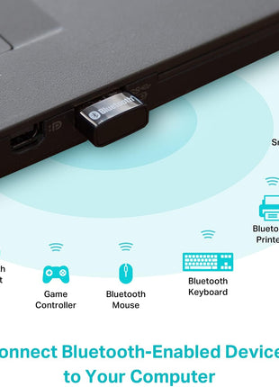 TP-Link USB Bluetooth Adapter for PC - Bluetooth 5.4 Dongle Receiver, Plug and Play, Nano Design, EDR & BLE, Supports Windows 11/10/8.1/7 for Desktop, Laptop, Keyboard, Mouse, etc (UB500)