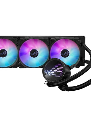ASUS ROG RYUO III 360 ARGB All-in-one AIO Liquid CPU Cooler 360mm Radiator, Asetek 8th gen Pump Solution, Anime Matrix LED Display and ROG AF 12S ARGB Fan., 6 Year Warranty