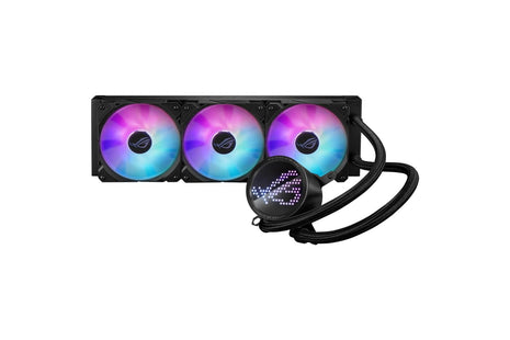 ASUS ROG RYUO III 360 ARGB All-in-one AIO Liquid CPU Cooler 360mm Radiator, Asetek 8th gen Pump Solution, Anime Matrix LED Display and ROG AF 12S ARGB Fan., 6 Year Warranty