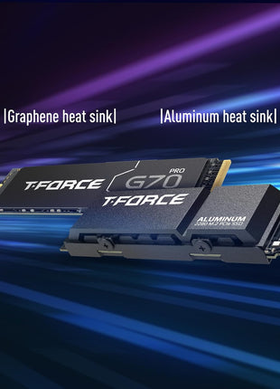 TEAMGROUP T-Force G70 PRO Graphene Heatsink 4TB DRAM SLC Cache 3D TLC NAND NVMe InnoGrit PCIe Gen4x4 M.2 2280 Gaming Internal SSD Works with PS5 Read/Write 7400/6600 MB/s TM8FFH004T0C129