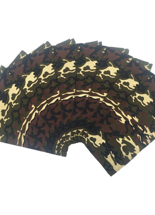 Vamqor 100% Cotton 10 Pack Fine Bandanas(Black)