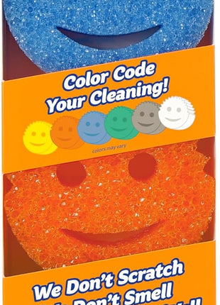 Scrub Daddy Colors Kitchen Sponges - Scratch-Free Dishwashing Sponges & Sponge for Kitchen Sink, Bathroom & Household Cleaning - BPA-Free Polymer Foam (3 Count)