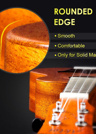 Ukulele, AKLOT Concert Ukelele Solid Mahogany 23 inch for Professional Beginners Adults Kit with Free Online Lesson and Uke Accessories