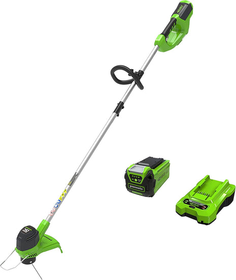 Greenworks 40V 12 Inch Cordless String Trimmer with 2Ah Battery & Charger, Dual Auto Feed Line, Variable Speed, Lightweight Weed Eater, 3 Year Warranty