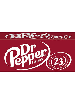 Dr Pepper Soda, 12 fl oz cans, 12 pack