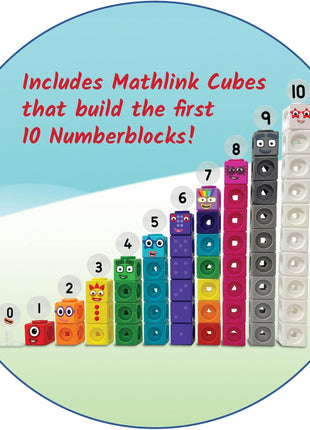 hand2mind MathLink Cubes Numberblocks 1-10 Activity Set, 30 Preschool Learning Activities, Counting Blocks, Linking Cubes, Educational Toys for Kids, Number Games, Math Manipulatives Kindergarten