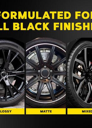 Meguiar's Hot Rims Black Wheel Cleaner, Deep Foaming Gel Specially Formulated to Effectively Clean Matte, Gloss, Satin, and Chrome Black Wheels, 24 Oz Spray Bottle