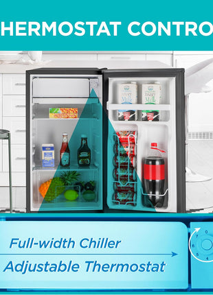 BLACK+DECKER BCRK32B 3.2 Cubic-ft Refrigerator/Freezer (Black)