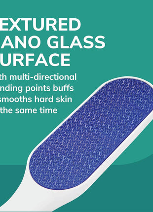 Dr. Scholl's Hard Skin Remover Nano Glass Foot File - Foot Callus Remover, Durable Foot Scrubber, Dead Skin Remover, Hygienic Pedicure Tool, Long Lasting Foot Buffer, Soft Smooth Feet