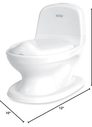Nuby My Real Potty Training Toilet with Life-Like Flush Button and Sound - 18+ Months - White