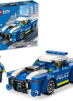 LEGO City Police Car Toy 60312 for Kids 5 Plus Years Old with Officer Minifigure, Small Gift Idea, Adventures Series, Car Chase Building Set
