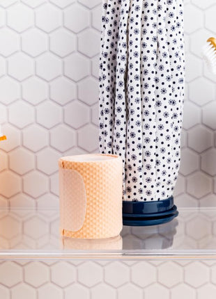 Ezy Dose Weekly (7 Day) AM/PM Pill Organizer, Vitamin and Medicine Box, Small Pop out Compartments, 2 Times a Day, Blue and Purple Lids