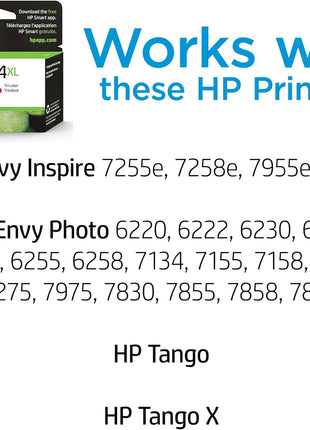HP 64XL Tri-color High-yield Ink Cartridge for HP Printers | Works with Printer Series: ENVY Inspire 7950e; ENVY Photo 6200, 7100, 7800; Tango | Eligible for Instant Ink | N9J91AN