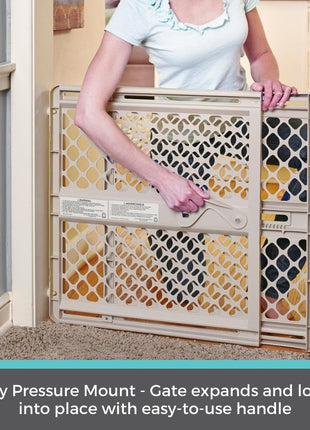 Toddleroo by North States - Supergate Ergo Baby Gate: Plastic Baby Gate for Stairs & Doorways - Adjustable Indoor Safety Gate - Made in USA - 26 to 42 Inches Wide - 26 Inches Tall - Sand