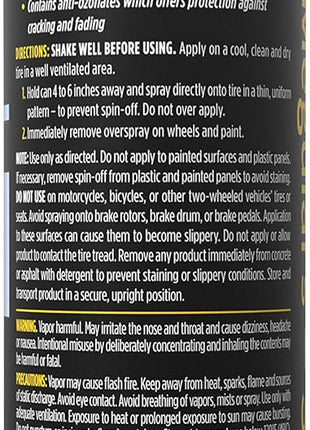Meguiar's G190315 Ultimate Insane Shine Tire Coating, gives a Finish that Creates a Lasting Wet-Look for a Classic Black Shine, Easy to Use, No Hassle, No Mess, Ultimate Protection, 15 Oz Aerosol Can