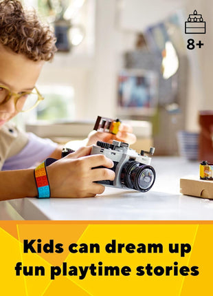 LEGO Creator 3 in 1 Retro Camera Toy, Transforms to Retro Video Camera or to TV Set, Photography Gift for Boys and Girls Ages 8 Years Old and Up Who Enjoy Creative Play, 31147