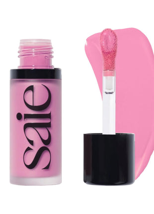 Saie Cheek Flush Duo - Dew Liquid Blush (.40 oz, Baby), SuperSuede Baked Powder Blush (.01 oz, Bella) - Layerable, Skin-Nourishing Blushes for a Seamless Radiant Finish