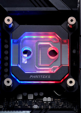 Phanteks (PH-C370I_BK01) Glacier C370I CPU Water Block for Intel Sockets 1700/1200/115x, Support Intel 14th Gen Processor, Pure Copper Base, Digital-RGB Lighting, Black