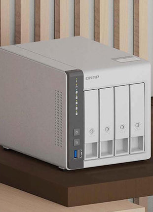 QNAP TS-433-4G-US 4 Bay NAS with Quad-core Processor, 4 GB DDR4 RAM and 2.5GbE Network (Diskless)
