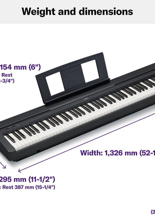 YAMAHA P71 88 Key Weighted Action Digital Piano with Sustain Pedal and Power Supply (Amazon Exclusive)