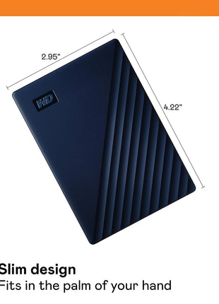 WD 2TB My Passport for Mac, Navy, Portable External Hard Drive with backup software and password protection, USB 3.1/USB 3.0 compatible - WDBA2D0020BBL-WESN