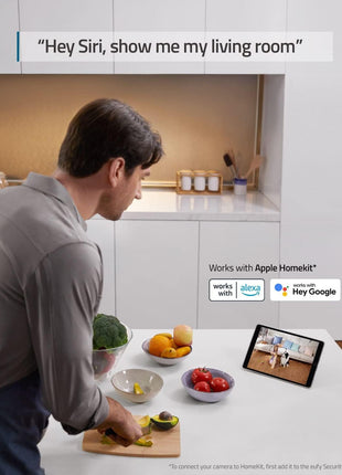 eufy Security Indoor Cam C120 | Plug-in Security Camera 3 MP | 2K with Wi-Fi | IP Camera | Voice Assistant Compatibility | Night Vision | Two-Way Audio | HomeBase 3 Compatible | Audio and Motion Alert