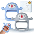 Smily Mia Baby Teething Toys for 0-6Months, Penguin Teethers for Babies 3-6Months | Hand Teether for 0-6M |Teething Mittens for Teething Relief, Baby Pacifier |New Born Essentials, 2Pack