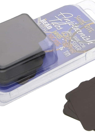 The Beadsmith Anti-Tarnish Tabs, 1 x 1 inch, Non-Abrasive, 50 tabs per Pack, for Jewelry Storage