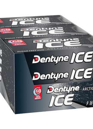 Dentyne Ice Arctic Chill Sugar Free Gum, 9 Packs of 16 Pieces (144 Total Pieces)