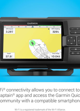 Garmin Striker Vivid 7cv, U.S. with GT20-TM Transducer - Easy-to-Use 7-inch Color Fishfinder and Sonar Transducer, Vivid Scanning Sonar Color Palettes (010-02552-00)