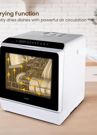 Countertop Dishwasher, 6 Programs Portable Dishwasher with Water Tank | No Hookup Needed, 167 °F High-Temperature Washing, Baby Care & Hot Air Drying Function for Homes, Apartments and RVs